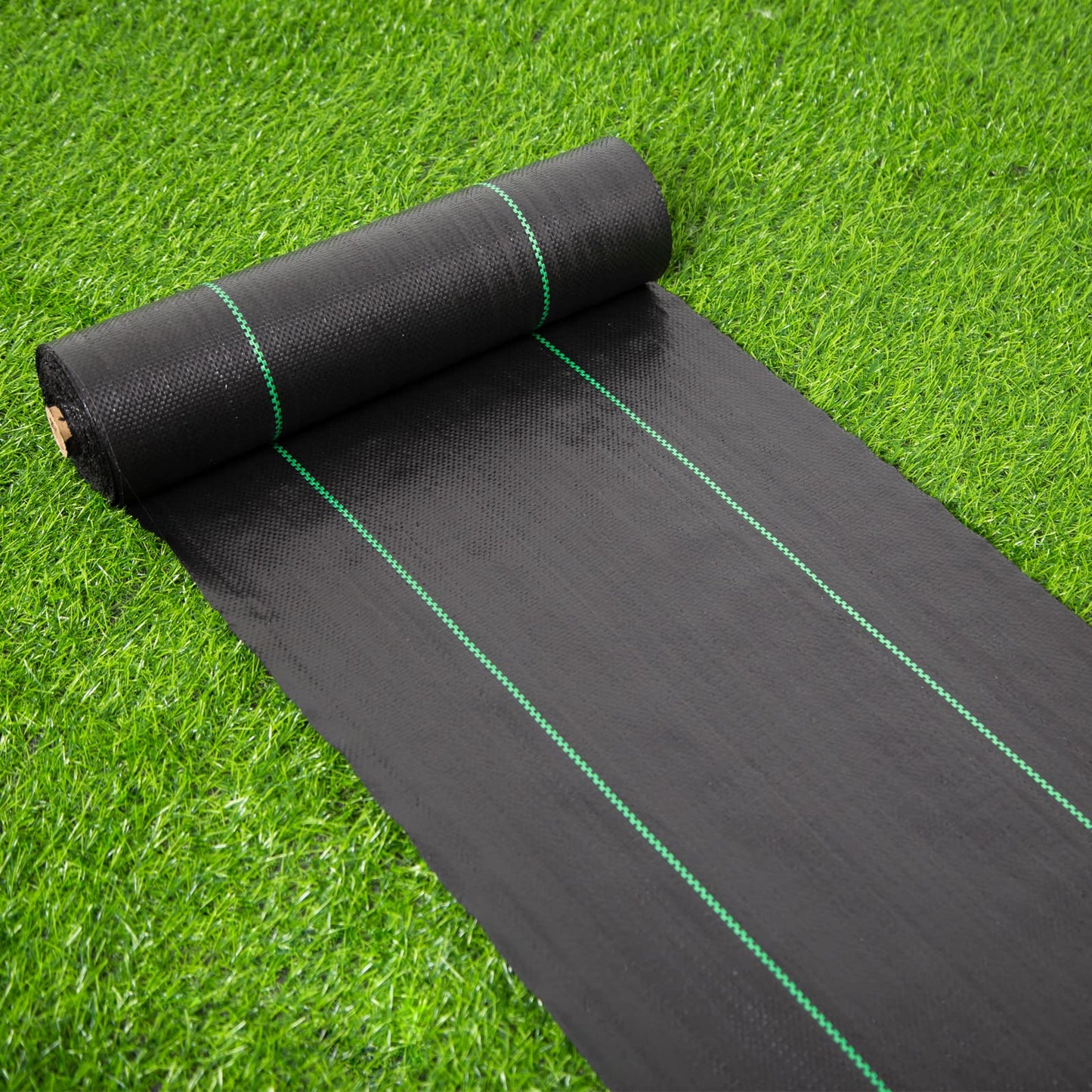 EXTRAEASY Garden Weed Barrier Landscape Fabric,Weed Block Fabric Heavy Duty 3.2OZ,Woven Mulch for Landscaping Ground Cover Weed Control Fabric, Black Garden Bed Liner (1.4ft x 150ft)