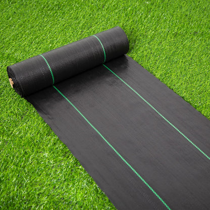 EXTRAEASY Garden Weed Barrier Landscape Fabric,Weed Block Fabric Heavy Duty 3.2OZ,Woven Mulch for Landscaping Ground Cover Weed Control Fabric, Black Garden Bed Liner (1.4ft x 150ft)