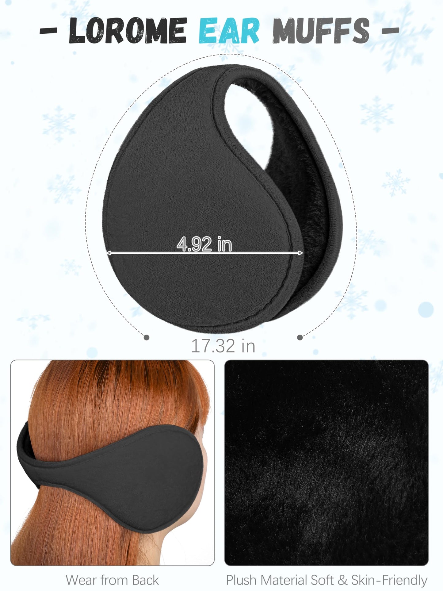 Winter Hat Scarf Gloves and Ear Warmer, Knit Warm Beanie Hat Touch Screen Gloves Long Knitted Plaid Scarf Set Gifts for Women Dark Gray
