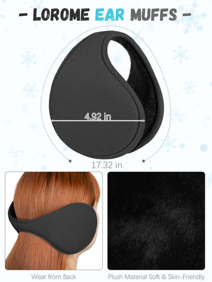 Winter Hat Scarf Gloves and Ear Warmer, Knit Warm Beanie Hat Touch Screen Gloves Long Knitted Plaid Scarf Set Gifts for Women Dark Gray