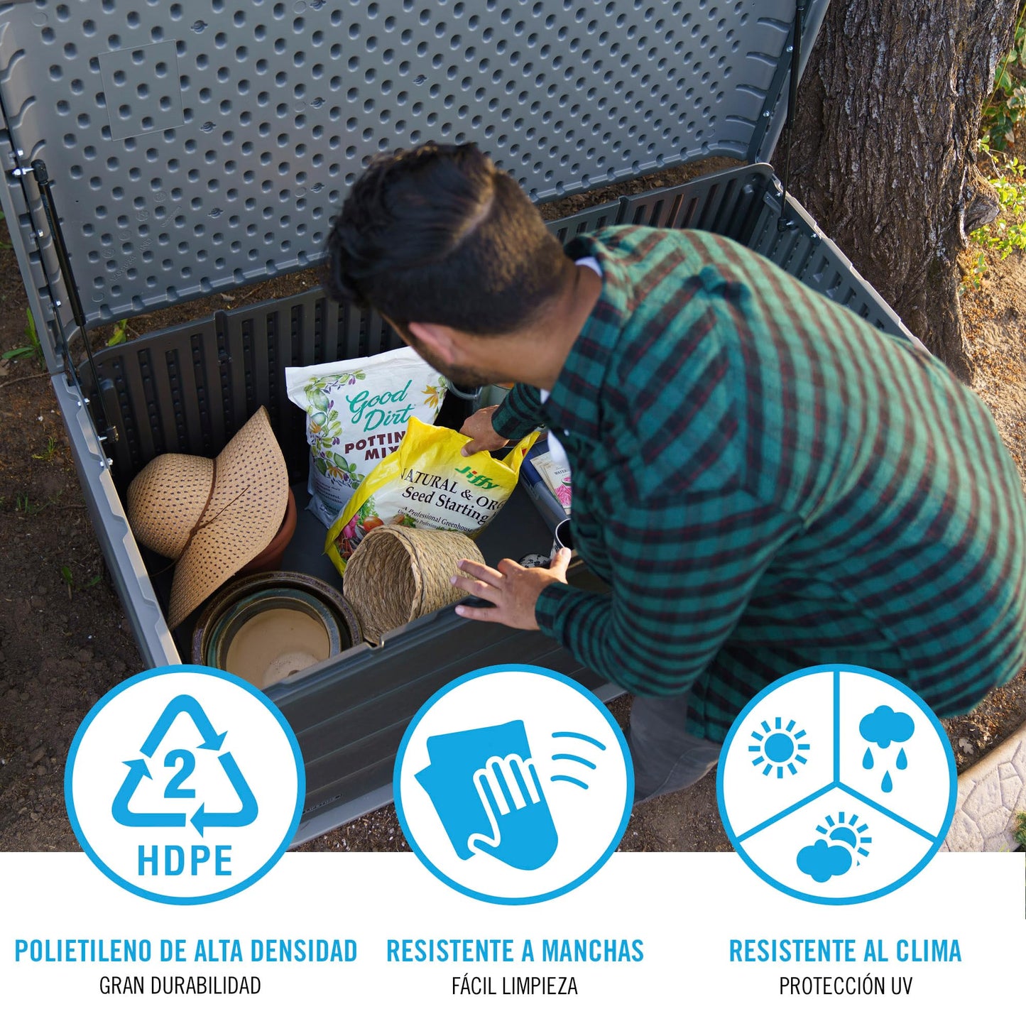 Lifetime 136 Gallon Modern Deck Storage Box