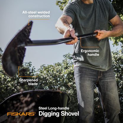 Fiskars Heavy Duty Garden Shovel for Digging