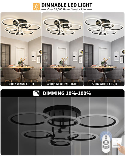 Dimmable LED Flush Mount Ceiling Light by SEABLE