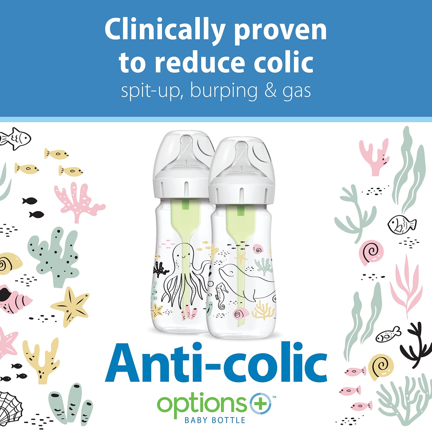 2-Pack Dr. Brown's Anti-Colic Baby Bottles