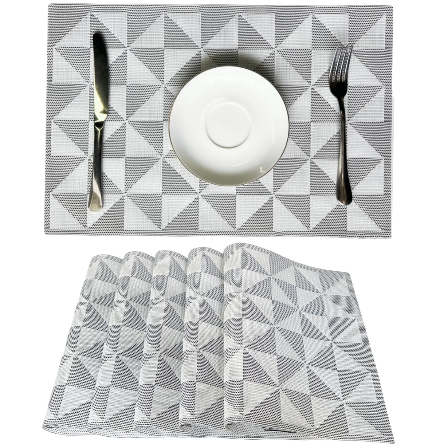 Washable Woven Vinyl Placemats Set of 6