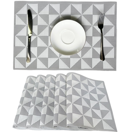 Washable Woven Vinyl Placemats Set of 6