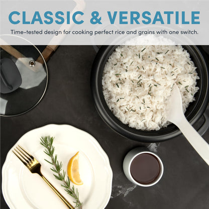 Aroma 6-Cup Pot-Style Rice Cooker, White