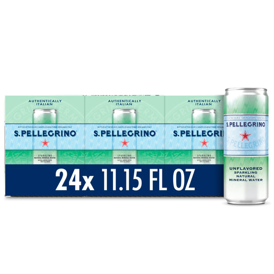 24 Pack San Pellegrino Sparkling Mineral Water