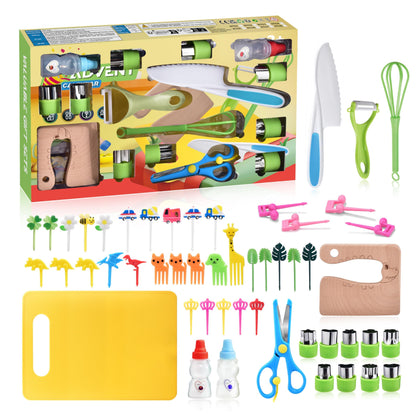 Kids 50 PCS Cooking Knife Set for Toddlers