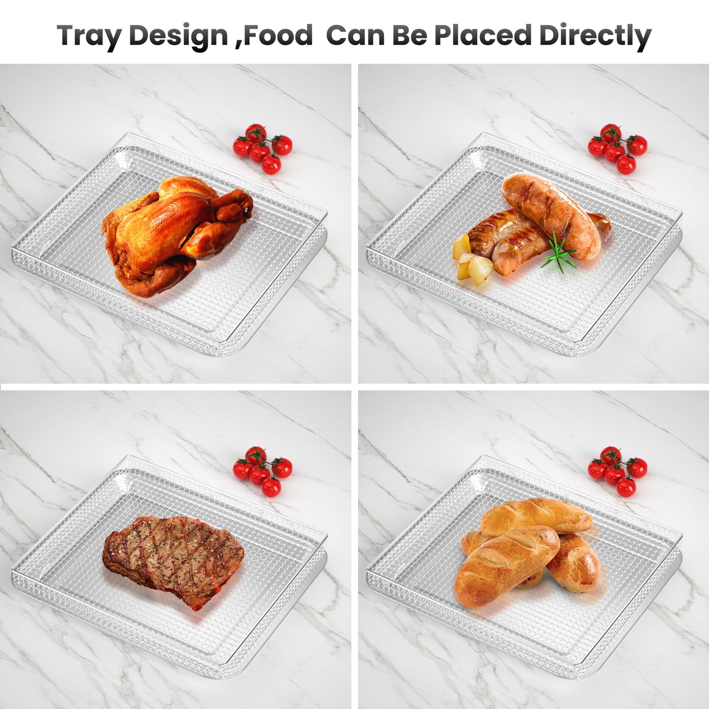 Stainless Steel Air Fryer Basket & Tray