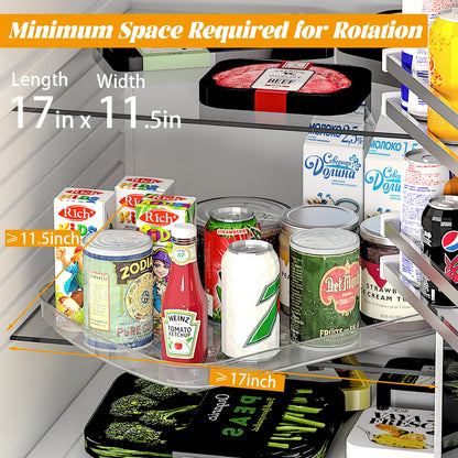 Lazy Susan Turntable Organizer for Refrigerator
