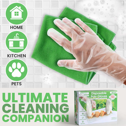 600 Pack Plastic Disposable Gloves for Food Handling
