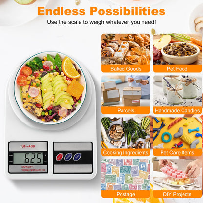 22lb Digital Kitchen Scale for Food Prep