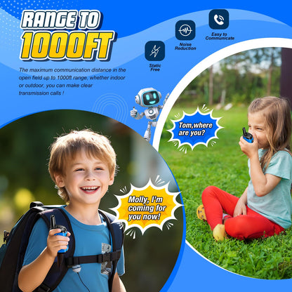2 Pack Kids Walkie Talkies for Outdoor Fun