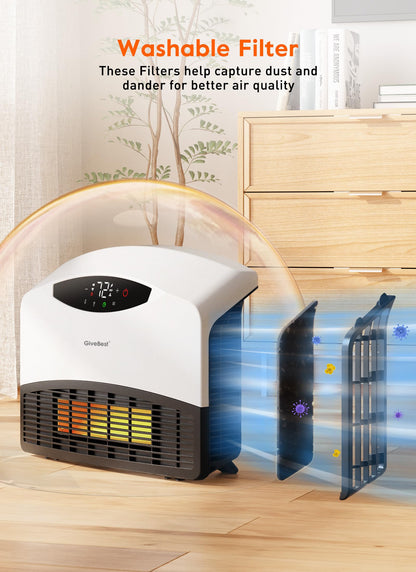 GiveBest WiFi Electric Wall Heater, 1500W Fast Heat