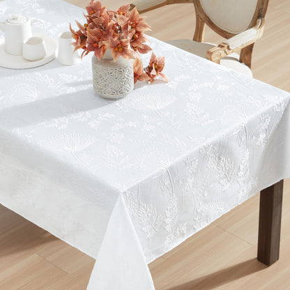 Laura Ashley Embroidered Jacquard Tablecloth, 60" x 102"