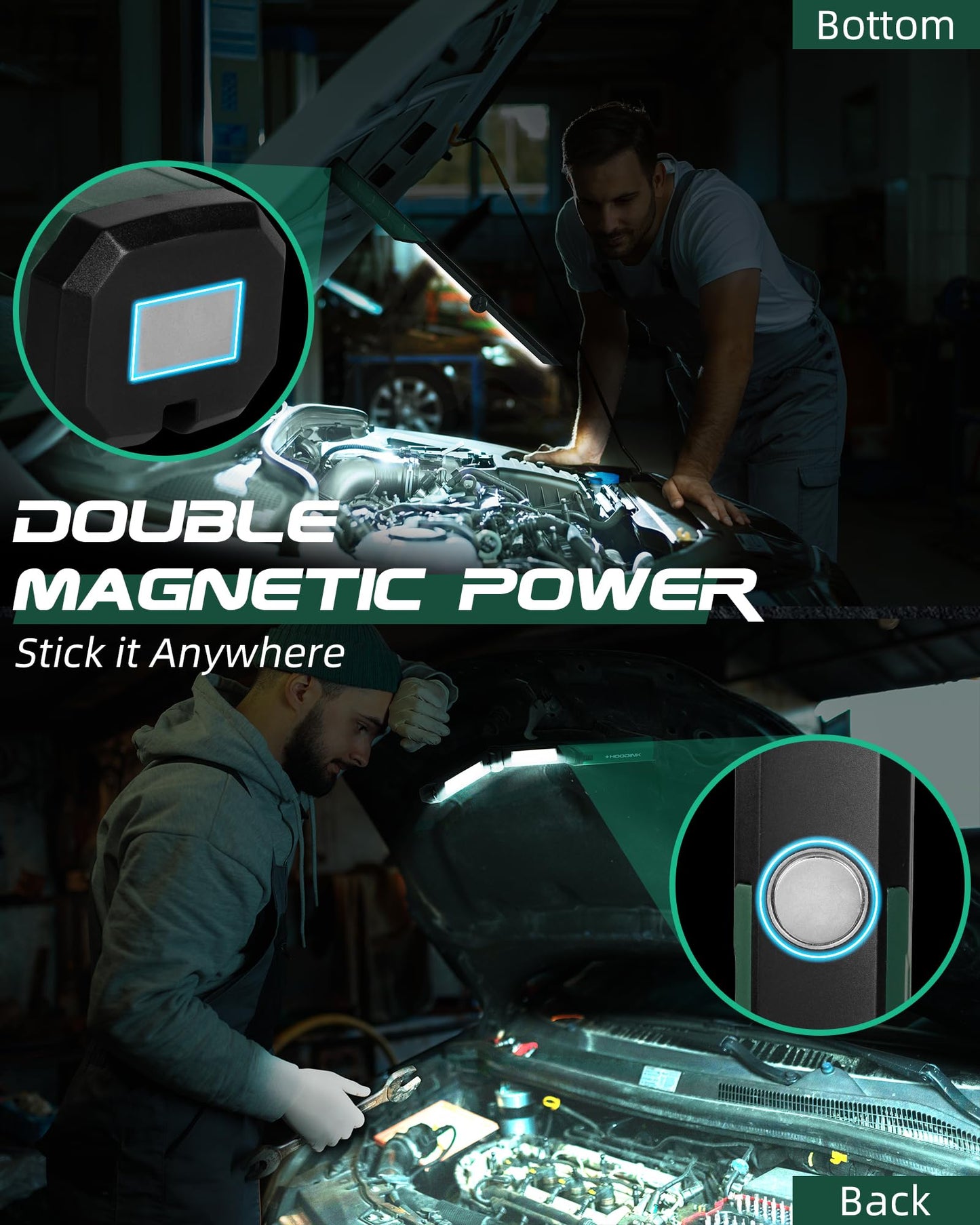 Rechargeable Magnetic LED Work Light by HOODINK