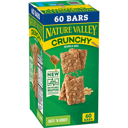 60 Bars Nature Valley Crunchy Oats 'n Honey Granola Bars