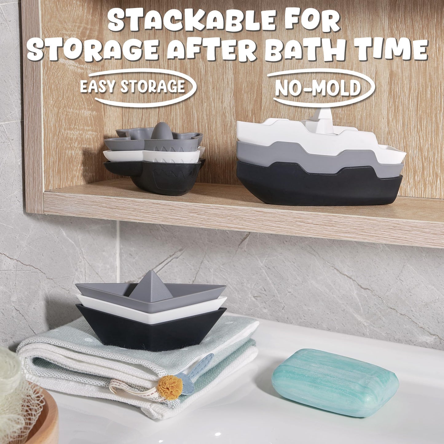 Floating Bath Toys for Toddlers 3 Pack