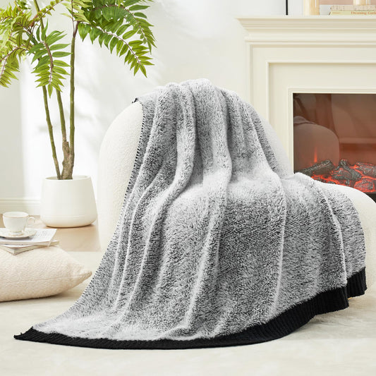 Reversible Soft Throw Blanket for Couch