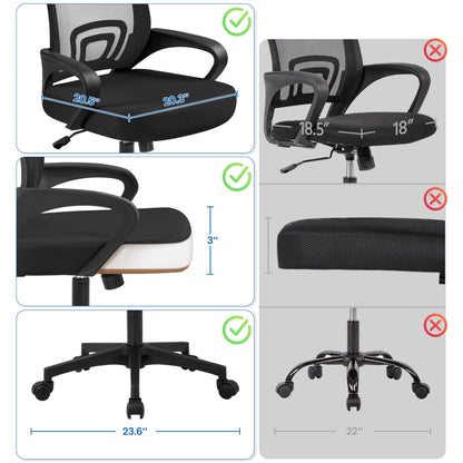 Ergonomic Mesh Office Chair with Lumbar Support