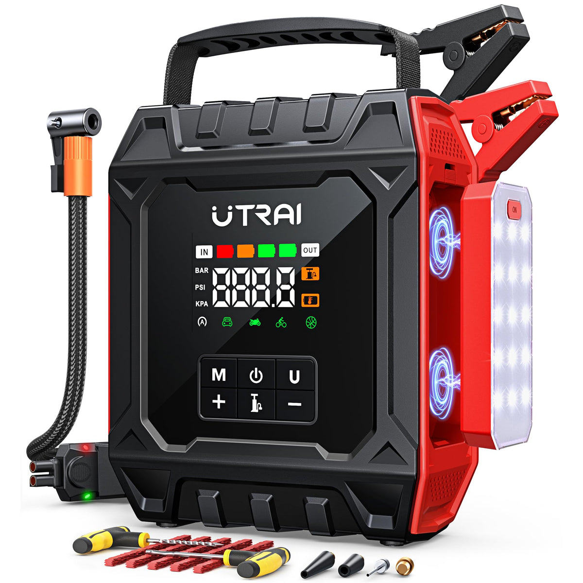 8000A Jump Starter with 160PSI Air Compressor