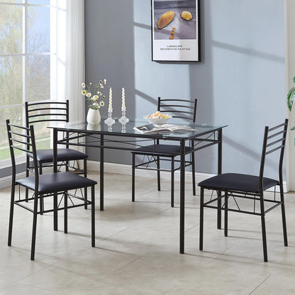 Dining Table and Chairs Set for 4 by VECELO