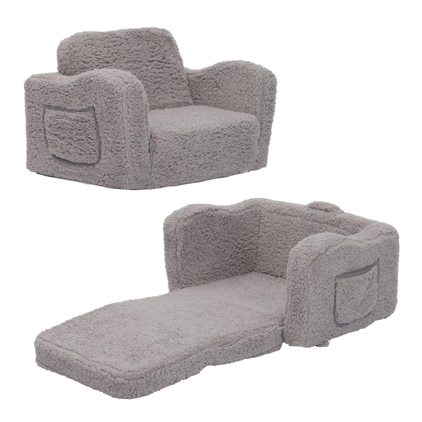 VINYUSE 2-in-1 Toddler Couch and Lounger