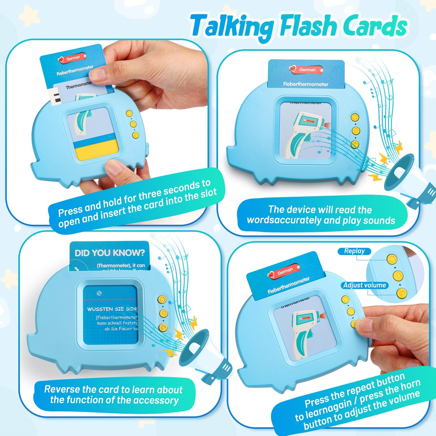 Kids Doctor Kit Play Set with Flash Cards