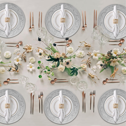 Silver Charger Plates Set of 6 for Weddings