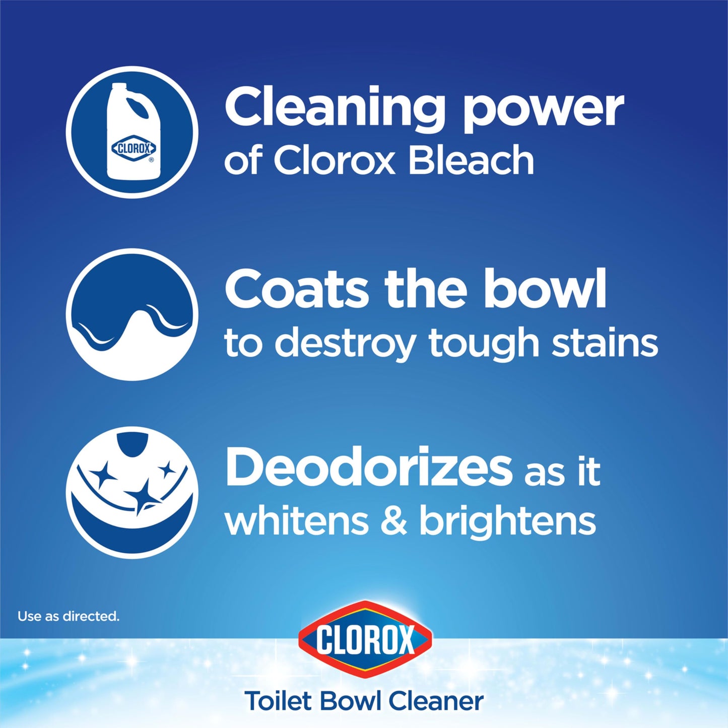 Clorox Toilet Bowl Cleaner, Rain Clean - 24 Ounces, Pack of 2 (Package May Vary)