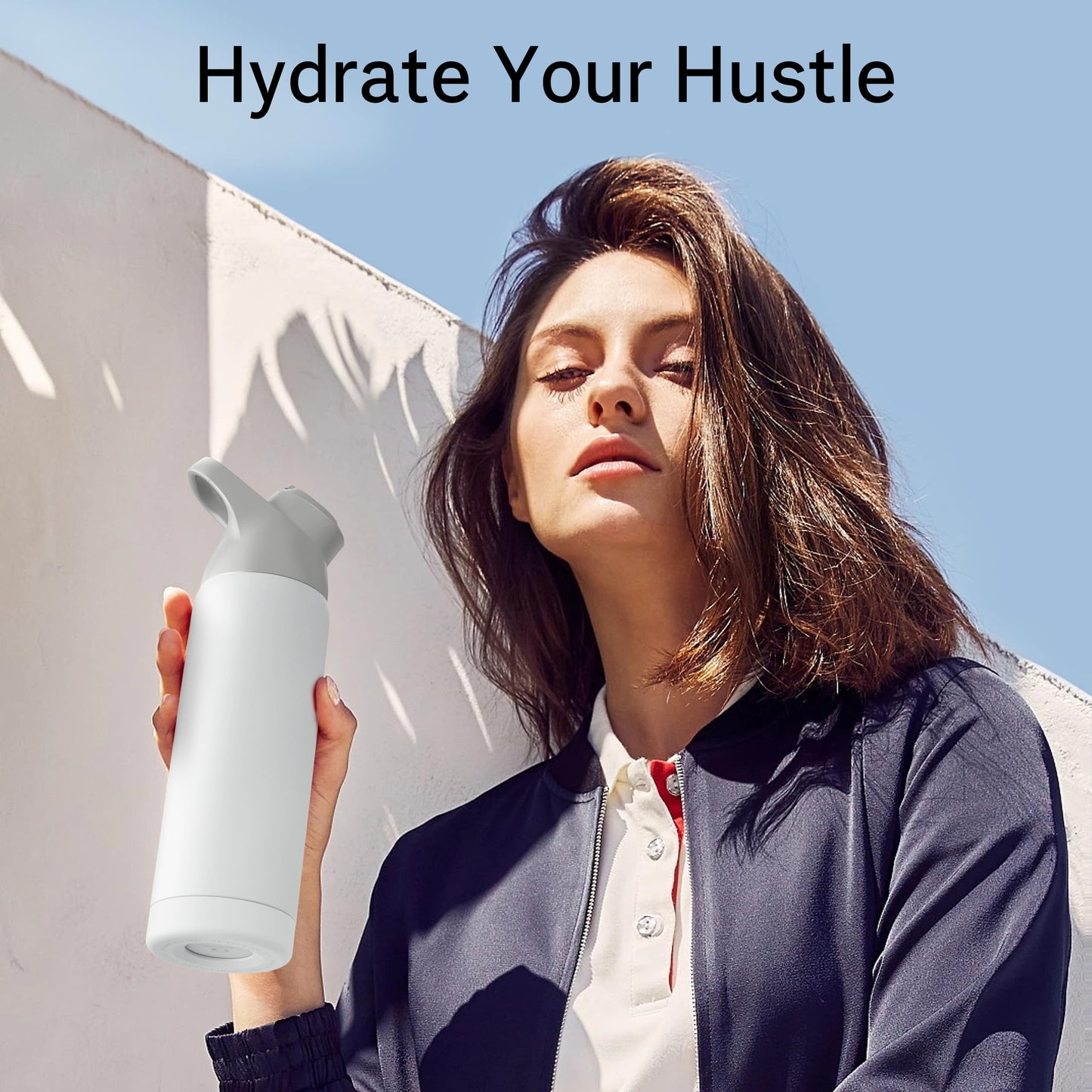 24 oz Insulated Water Bottle with Straw