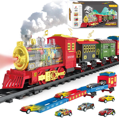 Electric Train Set with Lights, Smoke, Sounds