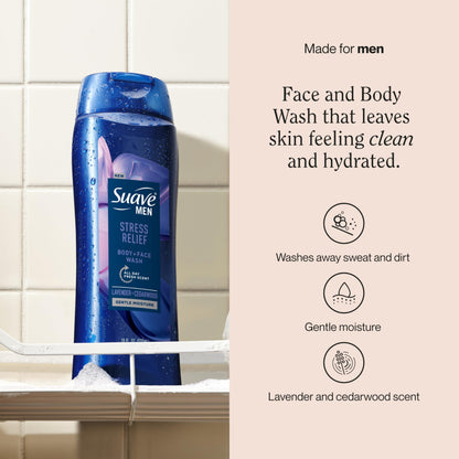 18 oz Suave Stress Relief Body Wash Pack
