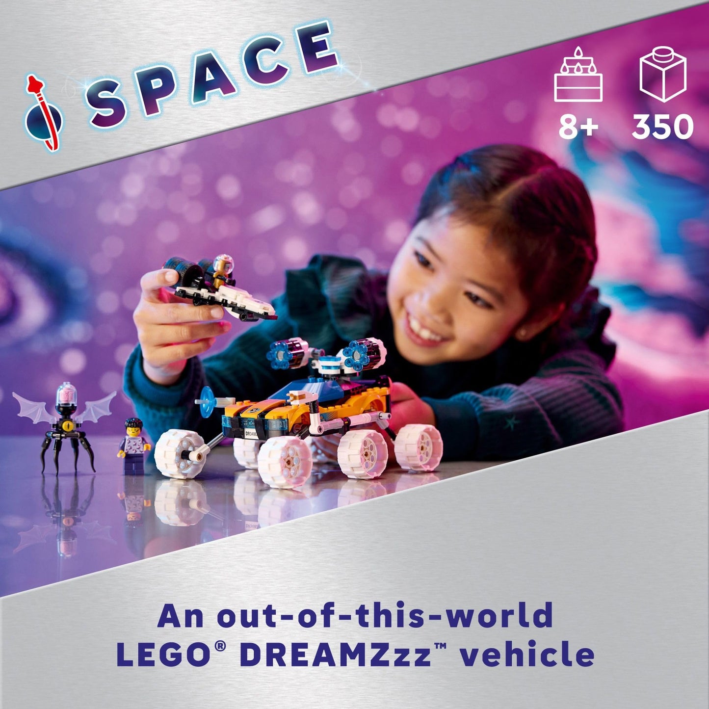 LEGO DREAMZzz Mr. Oz’s Space Car Toy, Transforming Vehicle Building Set, Includes TV Show Minifigures Mr. Oz, Albert and Jayden, Space Shuttle Toy Gift for Boys and Girls Aged 8 and Up, 71475