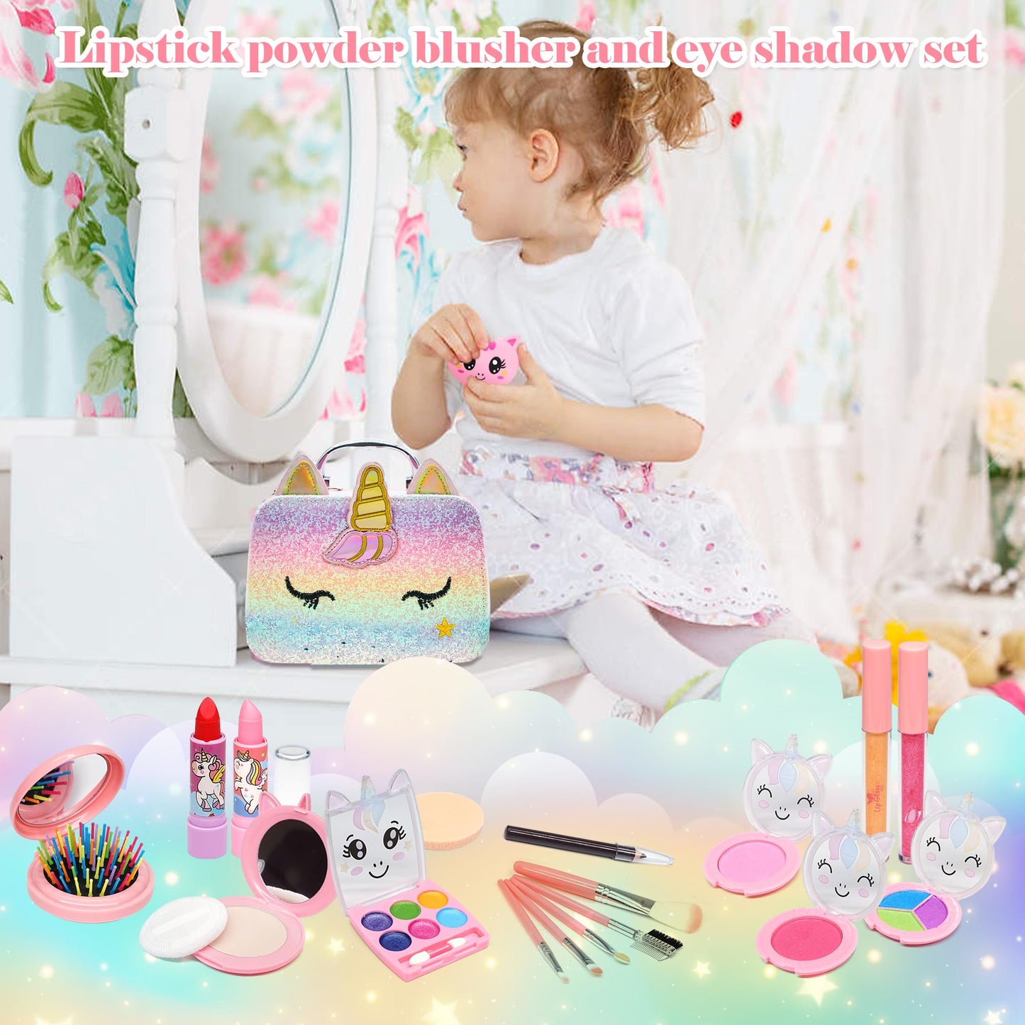 Kids Makeup Kit for Girls - Washable Set