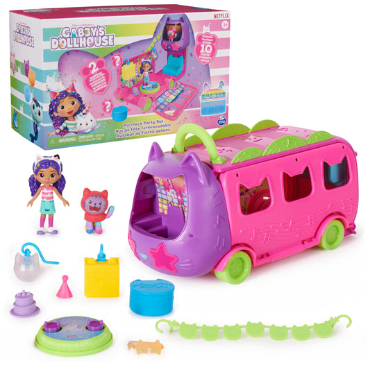 Gabby's Dollhouse Celebration Party Bus Playset