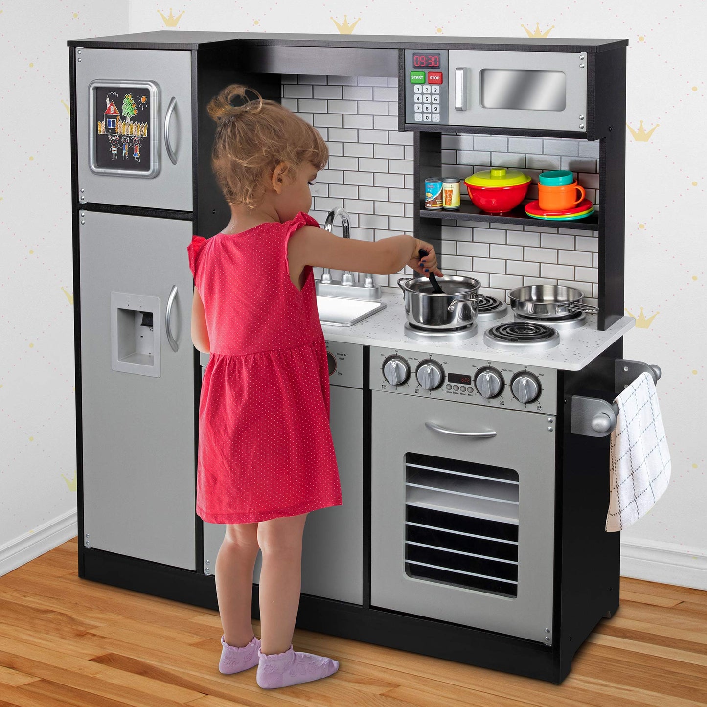 Lil' Jumbl Kids Wooden Play Kitchen Set