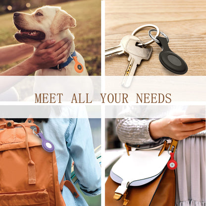 4 Pack AirTag Holders with Keychain and Case