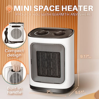 Kismile Portable Electric Space Heater with Thermostat