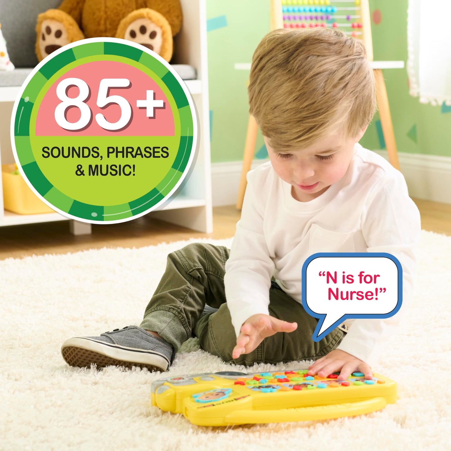 Cocomelon Learning Bus with 85 Phrases for Kids