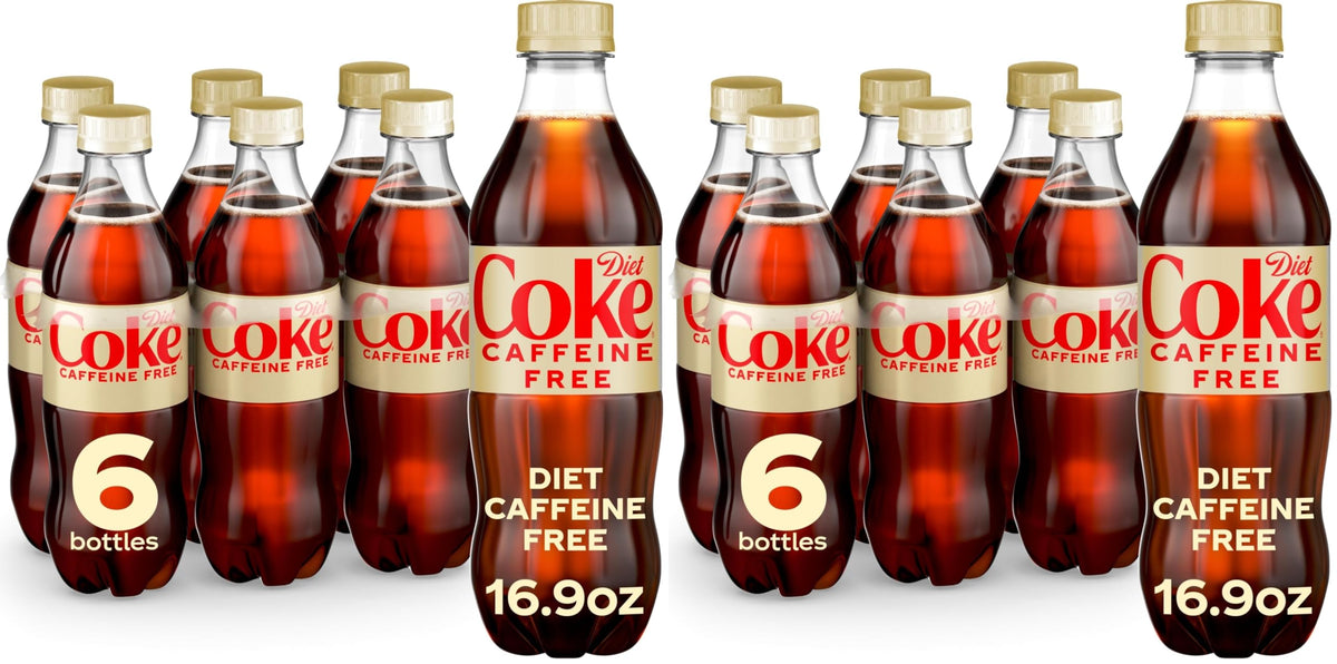 12 Pack Diet Coke Caffeine Free Soda Bottles
