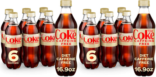 12 Pack Diet Coke Caffeine Free Soda Bottles