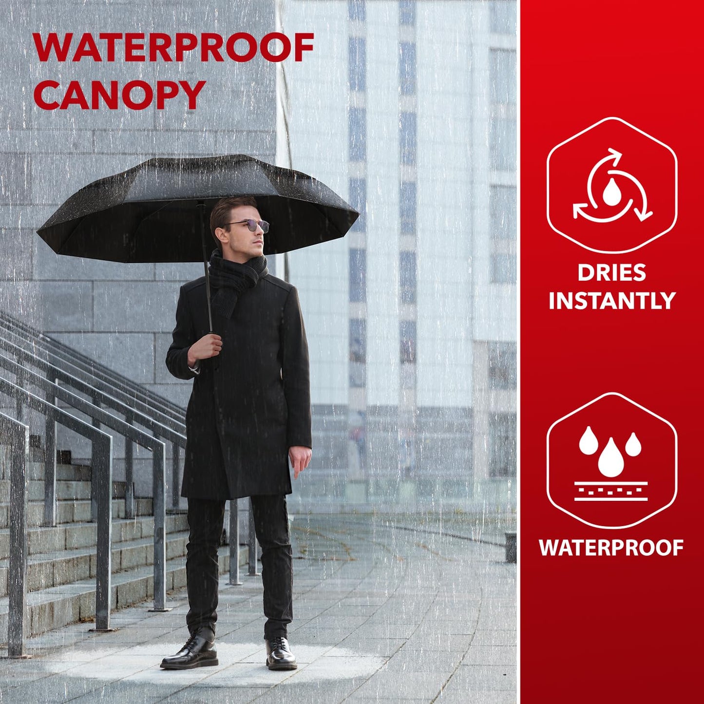 Repel Windproof Travel Umbrella - Auto Open Close