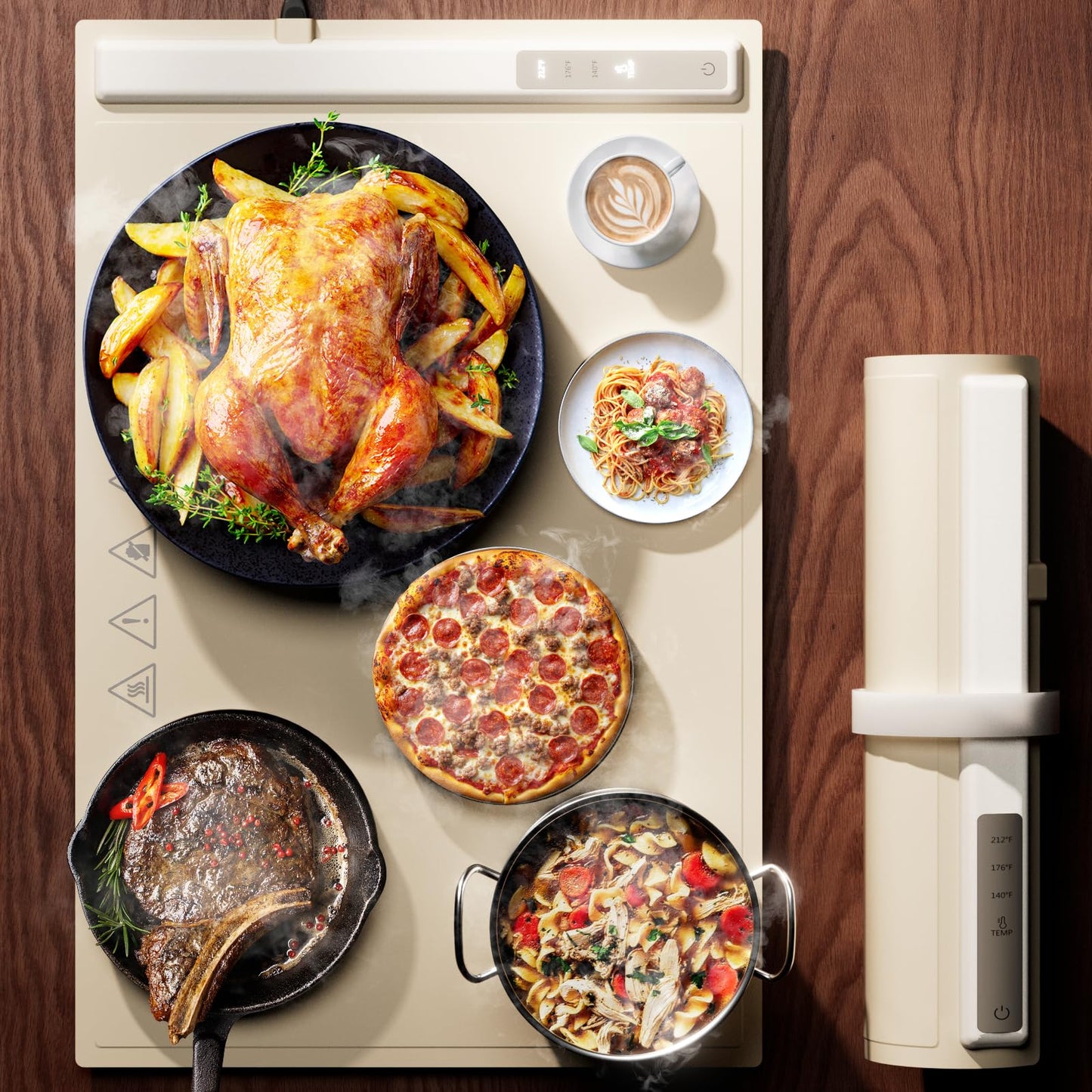 Electric Warming Tray with 3 Temperature Settings