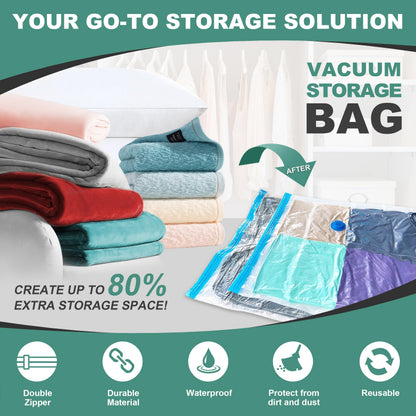 WTREE Vacuum Storage Bags for Clothes & Comforters