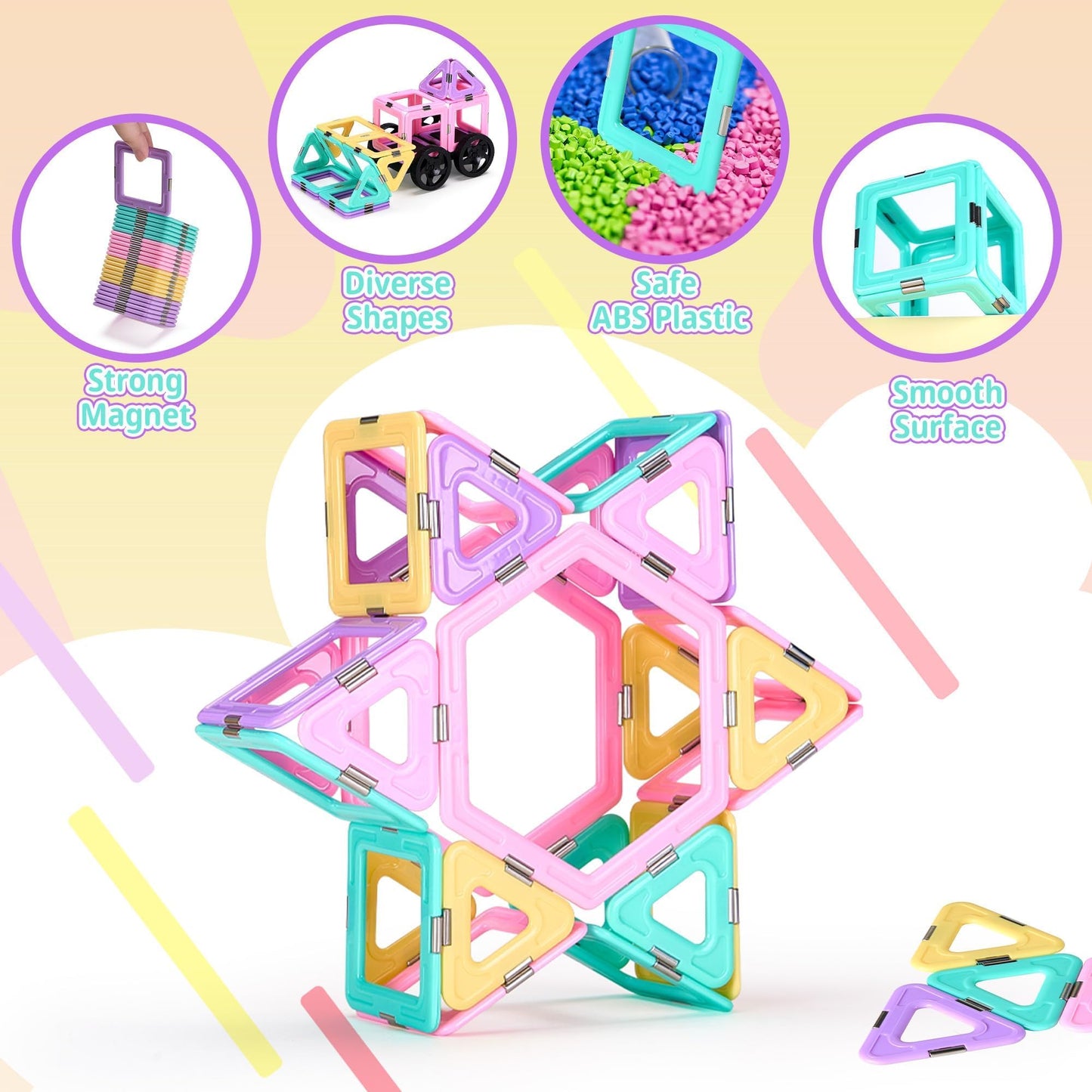102 PCS Magnetic Building Blocks Set for Kids