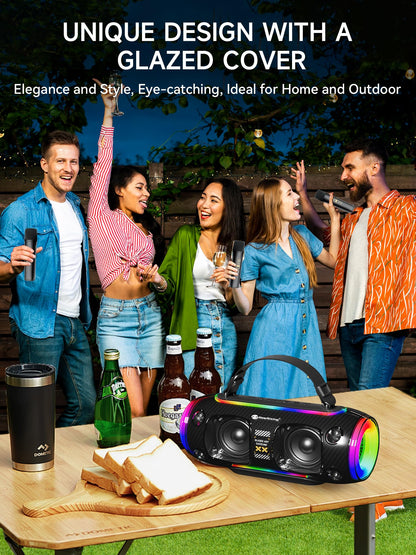 Portable Karaoke Machine with 2 Wireless Microphones
