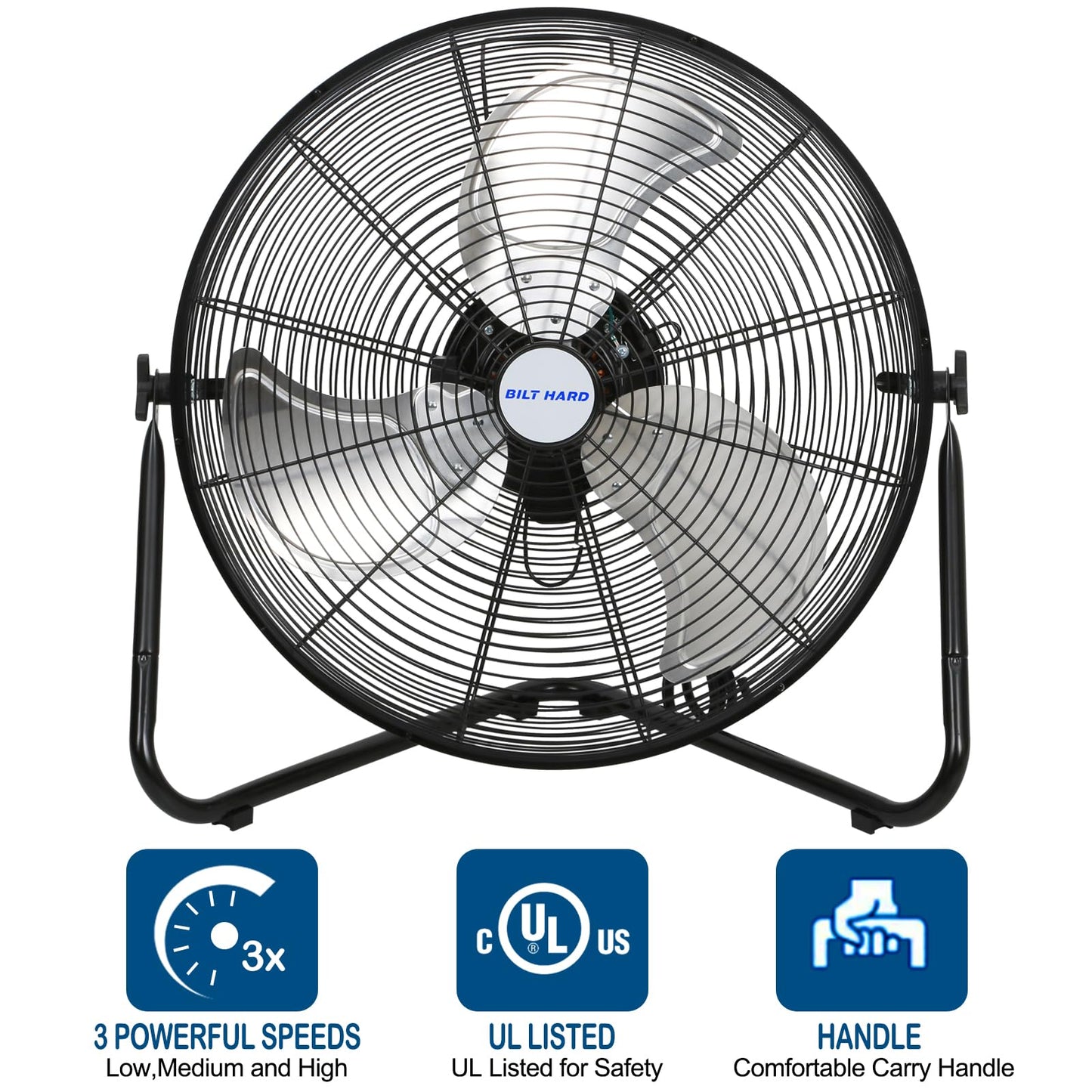 20" High Velocity Floor Fan by BILT HARD