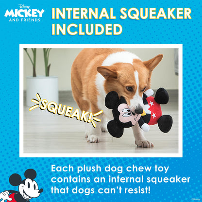 Mickey Mouse Plush Squeaky Dog Toy by Disney